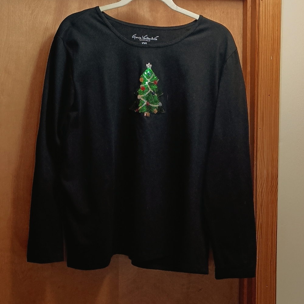 Gloria Vanderbilt Holiday Long Sleeve Tee.XXL